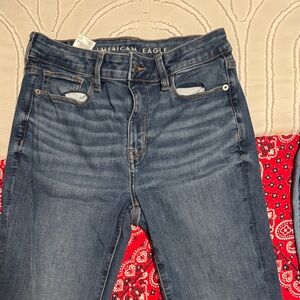 American Eagle Outfitters Women’s Flare Jeans in Dark Blue Wash